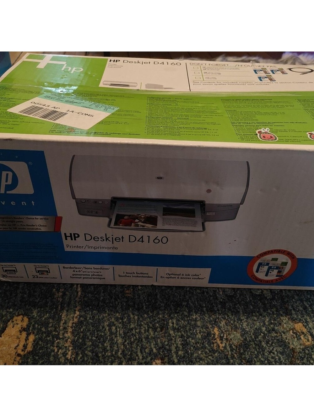 HP DeskJet D4160 Photo Inkjet Printer Complete Home Office Color New